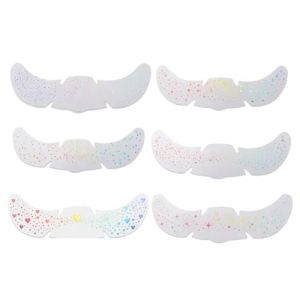 Glitter Freckles, 6-Sheet Adhesive Face Jewels, Paper Temporary Star & Heart Facial Decor for Pride, Halloween, Concerts, Festivals, Birthday, Carnival, Cosplay, Wedding, 15x5.2cm (HEYUANxiu, neuf)