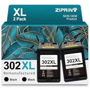 ZIPRINT 302 302 XL Noir Compatibles pour HP 302 Cartouches d'imprimante pour HP Envy 4525 4520 4522 4527 DeskJet 3630 3636 3638 1110 2130 3633 OfficeJet 3831 3830 3833 5220 5230 (2-Pack Noir) (FURTHER IMAGE TECH LIMITED, neuf)