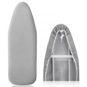 Pottwal Housse de Planche à Repasser Haut de Gamme pour Un Repassage Rapide et Facile, Adaptée aux Fers à Vapeur, Gris Argent, 38-45cm x 130-140cm (Taille XXL) (HONGTAISHENG, neuf)