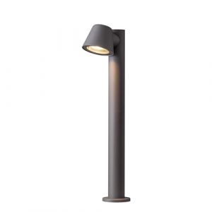 DAWALIGHT Borne Lumineuse Exterieur GU10 LED 5W 3000K Blanc chaud Borne d'&eacute;clairage IP44 &Eacute;tanche Potelet Jardin pour Chemins All&eacute;es Pelouse Patio Cour, Aluminium, Gris fonc&eacute; (DAWALIGHT, neuf)