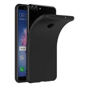 COPHONE&reg; Coque Noir Compatible avec Huawei P Smart, Housse Etui Noir en Gel TPU Silicone Souple Ultra Mince avec Anti Choc pour Huawei P Smart (CoPhone, neuf)