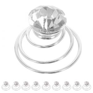 OATIPHO 10 pièces Épingles Cheveux Spirale Alliage Dur avec Strass Cristal Clair Accessoires Cheveux Femme et Fille pour Mariage et Cérémonie (Tsun Ki-sung, neuf)