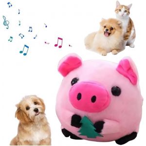 Jouet en Peluche pour Animaux de Compagnie en Mouvement Actif, Jouets de Chien Interactif pour Animaux de Compagnie Rebondistes, Rechargeable, Interactif et Lavable son électronique (Cochon Rose) (Hoidokly Direct, neuf)