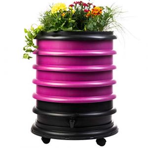 WORMbox | Lombricomposteur 4 Plateaux Framboise + Jardini&egrave;re | 64 litres | Compostez Vos d&eacute;chets organiques, Les vers de Terre/lombrics produisent du lombricompost (Ferme du Moutta, neuf)