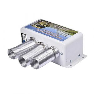 Riloer Chauffage et d&eacute;givreur &eacute;lectrique pour Camping-Car 12 V 500 W-1 000 W, Ventilateur de Chauffage Portable pour Voiture, d&eacute;givreur de vitres &agrave; 3 Trous, Chauffage et de Refroidissement (LanCo2020, neuf)