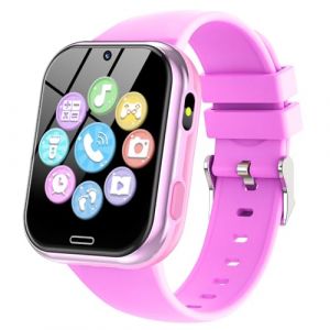 Montre Connectée Enfant 19 Jeux- Smartwatch Téléphone pour Fille Garçon avec Appel SOS, Jeux, Pédomètre, Appareil Photo, Musique, Lampe Poche, Montre Intelligente pour Enfants de 3-12 Ans (Violet1) (IIVA, neuf)
