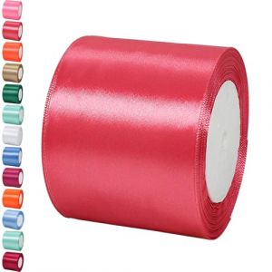 Ruban Satin Pastèque Rouge Gros 75mm23m Polyester Ruban SatinRuban Cadeau EmballageRuban Noel Ruban Tissu pour CoutureNœudsArtisanatBouquetDécoration de MariageVoituresAnniversaireGâteau (YUMU-EU, neuf)