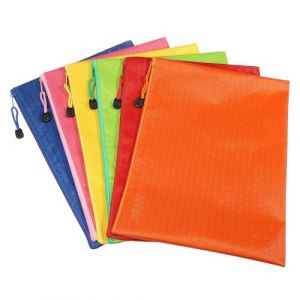 PATIKIL Imperméable Zipper Sacs, 6 Paquet A4 Poche Fichier Pochette Stockage Accessoire pour Bureau Voyage Fourniture, Multicolore (PATIKIL UK, neuf)