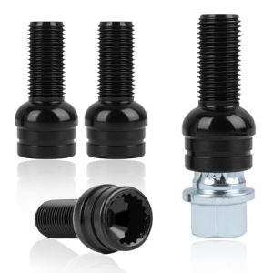 4 Boulons de Roue Antivol en Acier avec Écrous de Roue M14 * 1.5 MM, Goujons de Roue Résistants à la Corrosion, Compatible BMW et Voitures Européennes (Nazaz Direct, neuf)