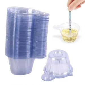 Tasse à Urine Coupelles Plastique Jetable,Tasses d'urine,Tasses de Collecte d'urine,Tasses d'échantillons d'urine,coupelle plastique jetable,gobelets doseurs en plastique pour résine époxy,50pcs (UPPCY, neuf)