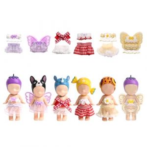 6 Ensembles de Tenue Poupée pour Sonny Angel 7,62cm Poupées, Vêtements de Collection Adultes avec Hauts et Jupes Accessoires Mode pour Mini-Figurines à Exposer et Décorer (Violet, Rouge, Jaune) (funysion, neuf)