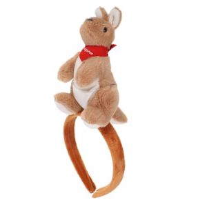 FRCOLOR Bande de cheveux kangourou de cheveux en peluche kangourou bandeau de zoo peluche bandeau de poupée dessin bandeaux de poupée Brun (White Beach, neuf)