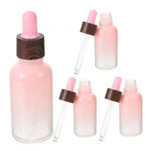 HAKIDZEL Flacons Compte-gouttes En Verre 30 Ml 4pcs Bouteilles D'huile Essentielle Portables Bouteilles De Voyage Bouchon Flacons Compacts Pour Cosm&eacute;tiques En Verre (Yayuek, neuf)