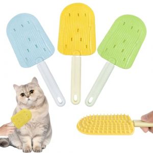 Poils en silicone pour chat (bleu + vert + jaune) (QieLife, neuf)