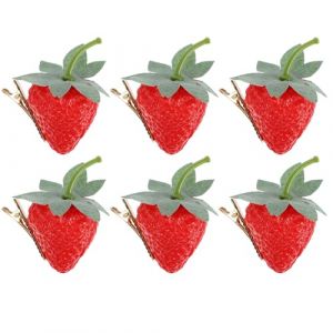 VALICLUD 6 Pièces Pince à Cheveux Décorative Clips De Griffe De Petites Cheveux Pour Rose Mariage Agrafe Première Briller Pince à Griffes De Fraise Enfants Le Fer Rouge (Cedongh, neuf)