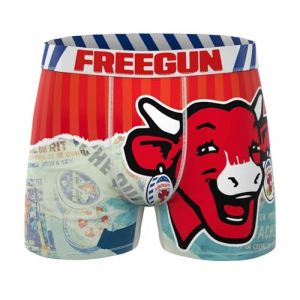 FREEGUN Boxer Homme Microfibre La Vache Qui rit (XXL, Vintage 3) (FUN_HEAD, neuf)