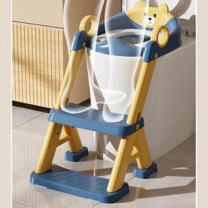 Réducteur WC Enfant, Reducteur Toilette Enfant, Siège De Toilettes Pour Bébé, Rehausseur Toilette Toilette Abattant WC Avec Reducteur, Pieds Réglables - PliageCompact (chengaixin, neuf)