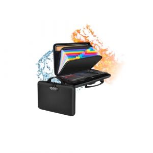 Porte Documents A4, Trieur Document avec 13 Compartiment, Trieur 13 Compartiments A4 de Serrure &agrave; Combinaison, R&eacute;siste &agrave; 2200&deg;F Rev&ecirc;tement Silicone, &Eacute;tanche, avec Poign&eacute;e/&Eacute;tiquettes Color&eacute;es (WEATER TRADING LTD, neuf)