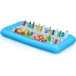 Porte-gobelet Gonflable 2 en 1 - Plateau Flottant - 8 Trous - Grande capacité - Porte-gobelet de Piscine Gonflable - Porte-gobelet Flottant (Bleu) (YIFANG001, neuf)
