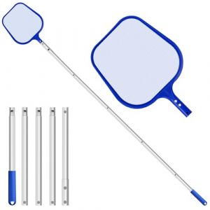 CNMTCCO Epuisette Piscine, Epuisette Bassin 204 cm Long avec Perche Télescopique, Perche en Alliage d'Aluminium Renforcé, Mailles Fines pour Etangs, Algues et Piscines Bestway, Spas, Etangs, Jacuzzis (BorzenkovPromotion OÜ, neuf)