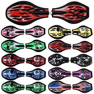 FunTomia® Waveboard Charge Max 120 kg, avec roulement ABEC-11 + Sac et CD Inclus (Rouge/Flamme) (S+S Sportartikel GmbH, neuf)