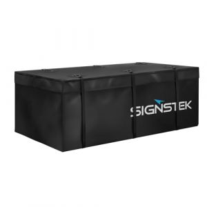 Signstek Coffre arrière pour attelage de remorque arrière Extensible - Sac de Transport imperméable, Durable et Souple 417 L, PVC Tarpuline 500D - pour la Famille, l'extérieur, Les Excursions du (Bizzoe EU Store, neuf)