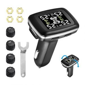 Système de surveillance de la pression des pneus, système de pression des pneus TPMS sans fil, 6 modes d'alarme, luminosité d'écran réglable et angle de moniteur pour camping-car, SUV, monospace, (Sandwichl, neuf)
