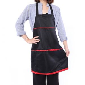 Tablier de Coiffeur, Tablier de Salon Noir de Modèle de Dame de Mode, Cape de Coupe de Cheveux de Coiffeur de Coiffeur pour Adulte (yuyte, neuf)