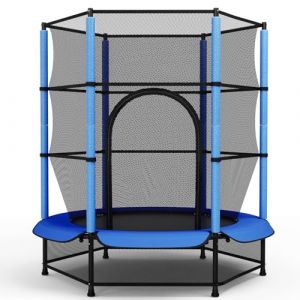 Trampoline pour Enfants,Trampoline Ext&eacute;rieur Enfant &Oslash; 140 cm,Trampoline Interieur Enfant avec Filet S&eacute;curit&eacute;,Trampoline Enfant Jardin Jouer Loisir et d&rsquo;Exercice,Charge Max 50kg,Cadeaux Enfants (Bleu) (Dorigod Trading Limited, neuf)