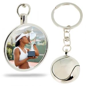 ibera gifts &ndash; Porte-Cl&eacute; Tennis Personnalis&eacute; Demi-Balle &ndash; Porte-Cl&eacute; Padel Personnalis&eacute; Avec Photo &ndash; Cadeau Fan De Padel Ou Tennis Original (Iberiagifts, neuf)