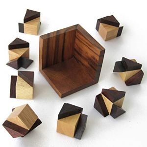 SUPER 8 casse t&ecirc;te &agrave; partir de 8 ans, jeu en bois massif, normes CE. Difficult&eacute; 3/6 marque fran&ccedil;aise Le D&eacute;lirant, un puzzle de 8 pi&egrave;ces &agrave; d&eacute;monter et assembler de nouveau, solution fournie en fran&ccedil;ais (Le D&eacute;lirant, neuf)