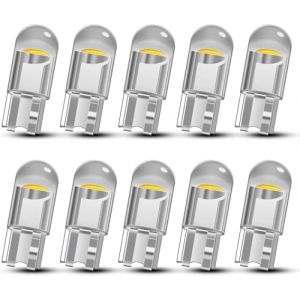 SUCANY Ampoules T10 LED,T10 W5W LED 6000K Blanc 12V Voiture Ampoules 194 168 501 2825 COB Ampoule de Remplacement,Pour Lampe Remplacement de Position, Plaque,D&ocirc;me C&ocirc;t&eacute; et (10 Pieces) (SUCANY Europe, neuf)