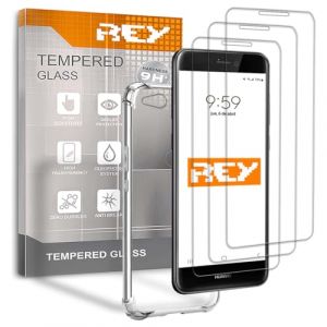 REY [Lot de 3] Verre Tremp&eacute; et Coque Anti-Shock pour Huawei P9 Lite 2017, Verre tremp&eacute; et Silicone TPU Haute r&eacute;sistance (REY &reg;, neuf)