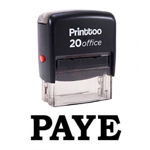 Printtoo personnalis&eacute; Stamp PAYE Self Encrage caoutchouc Bureau philat&eacute;lique fixe-Noire (Vintageandyou, neuf)