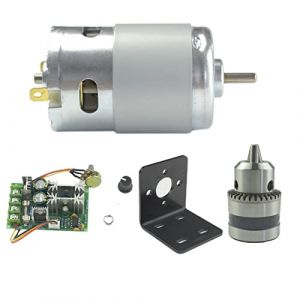 CONQUERALL Moteur 895 12V 9000RPM/24V 18000RPM Moteur DC &agrave; couple &eacute;lev&eacute; avec support de mandrin et contr&ocirc;leur de vitesse 20A (EASFFY, neuf)