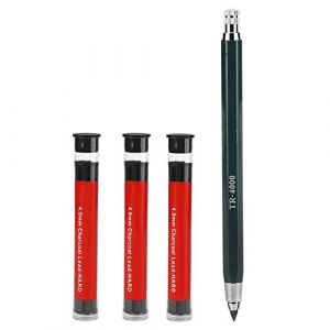 recharges noires de 4,0 mm pour le dessin provisoireécriture de charpentier, artisanat, croquis d'art, Crayon mécanique avec 3 recharges de plomb Painting Tools (Yokuna eu, neuf)