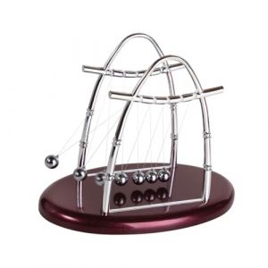 JAWUZ 1 Pièces Pendule De Newton, Berceau De Newton 18Cm Balancier, Deco Bureau Pendule Newton, Newton Balls Balançoire Jeux Scientifiques Bureau Décoration De Bureau(A) (STAR DUANYUYU, neuf)