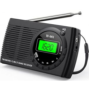 Tendak Petite Radio Portable FM/AM (MW) /SW, Transistor Radio avec Une Excellente R&eacute;ception et Une Qualit&eacute; Sonore Elev&eacute;e, Mini Radio avec Connexion Timed/Casque (SMDO-EU, neuf)