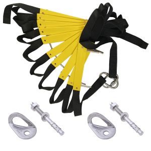 Escalier de Secours ISOP 10 m 4 &eacute;tages | Escalier de Secours avec &eacute;chelle de Corde pour Maison | &Eacute;chelle d'urgence Murale | Mat&eacute;riel de Montage Inclus. Poids du roulement 470 kg (ISOP LLC, neuf)