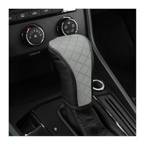 JNNJ Housse Universelle Pour Pommeau De Levier De Vitesse, Protecteur En Cuir Pour Levier Vitesse Voiture, Housse Antidérapante En Cuir Respirant Pour Pommeau Levier Vitesse Automatique(Noir Gris) (KJHmaoyi, neuf)