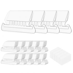 Lot de 40 dossiers suspendus avec 40 inserts, &eacute;tiquettes suspendues en plastique de 5 cm, inserts transparents, &eacute;tiquettes de dossier, onglets suspendus pour accrocher des dossiers diff&eacute;renci&eacute;s (guangzhoushishizhengkejiyouxiangongsi, neuf)