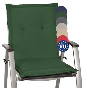 Beautissu Coussin ext&eacute;rieur Jardin pour Chaise Loft NL - 100x50x6cm Vert fonc&eacute; &ndash; Coussin Bas Dossier &ndash; Coussin Chaise Jardin de Haute qualit&eacute; (Brandvin, neuf)