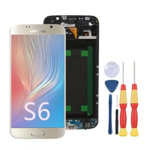 SiuVorZhi Écran LCD compatible avec Samsung Galaxy S6 G920 SM-G920F G920F G920FD Écran tactile LCD Pièces de rechange avec outils (doré) (AINICOLE STORE, neuf)