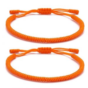 ZYMGUO 2 bracelets porte-bonheur tibétains+cadeau bouddhiste!- Fait main.Ajustable à votre poignet. Pour hommes et femmes. Bracelets d'amitié en tissu tressé-Style Tibet-Bracelet réglable (10) (zhejiangdingnuowangluogongchengyouxiangongsi, neuf)