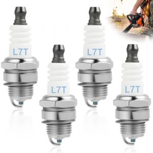 Bougie d'allumage L7T universelles de rechange pour moteurs &agrave; 2 temps, Compatible avec NGK BPMR7A L7T et Champion CJ8 RCJ6Y RCJ7Y et Plus de Bougies Allumage, Lot de 4 (FuQuSheng, neuf)