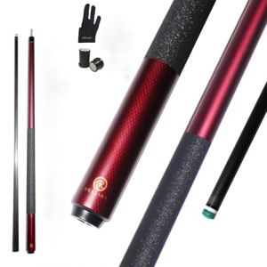 KHEALING Professional Carbon Fiber Pool Cue - 12.5 mm Tip - High Durability - 147 cm Pool Stick - Ideal for Pool Halls & Home Entertainment (Jofarstep Creative House, neuf)