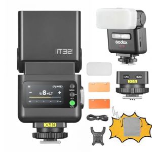 Godox iT32 Flash d'appareil Photo TTL & D&eacute;clencheur sans Fil X5 N 2,4 GHz HSS 1/8000s GN18 avec diffuseur magn&eacute;tique pour appareils Photo Nikon (Pure Color, neuf)