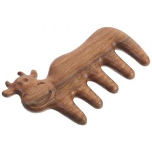 Bois de Sandale Cartoon Brosse &agrave; Large &agrave; Dents pour Massage Outil de Gua Multifonctionnel pour D&eacute;tente &agrave; Domicile et Voyage (Covenant of Nauru, neuf)