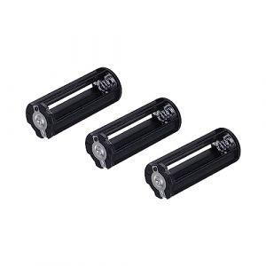 QUARKZMAN 3 x 1.5V AAA Batterie Support Rangement &Eacute;tui Bo&icirc;te Adaptateur x 3pcs Cylindre Forme Plat T&ecirc;te pour Lampe Poche Lampe Rc, [Noir] (QUARKZMAN, neuf)