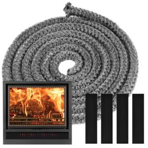 YUVKIN Joint Tress&eacute; pour Insert et Po&ecirc;le, 1 pi&egrave;ce, Corde en Fibre de Verre Ignifuge, R&eacute;fractaire, pour Po&ecirc;le &agrave; Bois, Joint &agrave; Granule, Chaleur, R&eacute;sistant &agrave; 600 &deg;C (Diam&egrave;tre : 10 mm, Longueur : 2,5 m) (HerEdit, neuf)